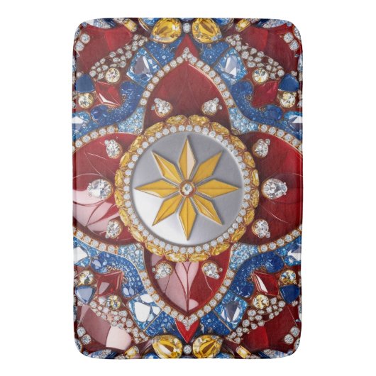 Große Badematte mit kolumbianischen Farben (Vorderseite Vertikal)