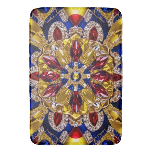 Große Badematte mit kolumbianischen Farben (Vorderseite Vertikal)