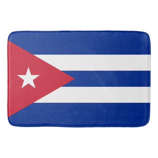 Große Badematte mit kubanischer Flagge (Vorderseite)
