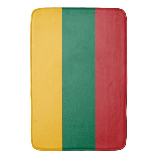 Große Badematte mit litauischer Flagge (Vorderseite Vertikal)