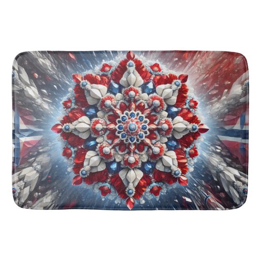 Große Badematte mit norwegischen Farben (Vorderseite)