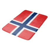 Große Badematte mit norwegischer Flagge (Schrägansicht)