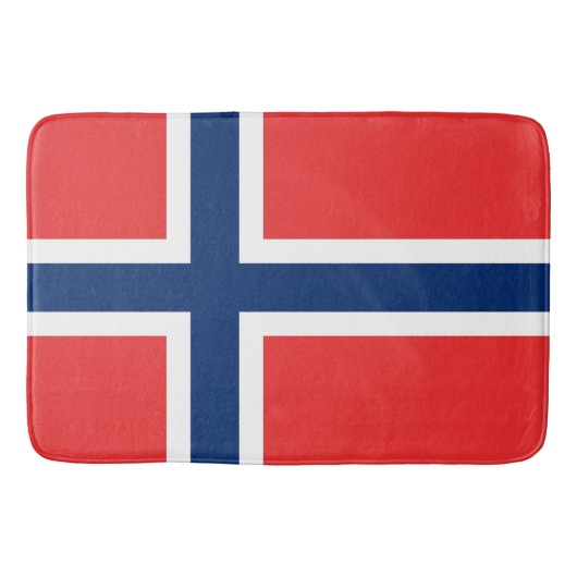 Große Badematte mit norwegischer Flagge (Vorderseite)