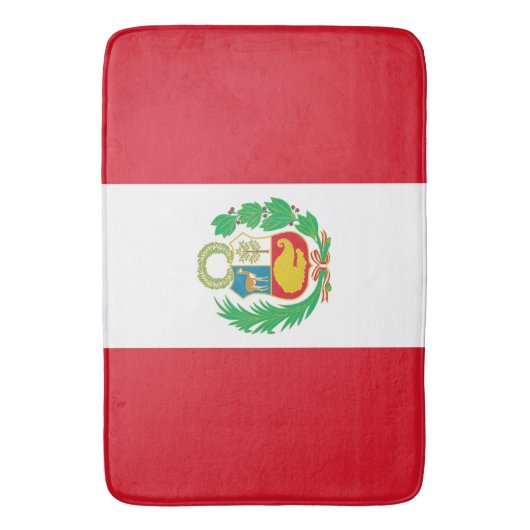 Große Badematte mit Peru-Flagge (Vorderseite Vertikal)