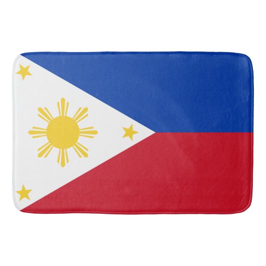 Große Badematte mit philippinischer Flagge (Vorderseite)