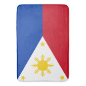 Große Badematte mit philippinischer Flagge (Vorderseite Vertikal)