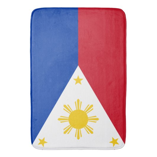 Große Badematte mit philippinischer Flagge (Vorderseite Vertikal)