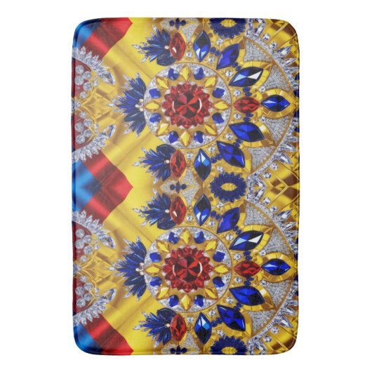 Große Badematte mit rumänischen Farben (Vorderseite Vertikal)