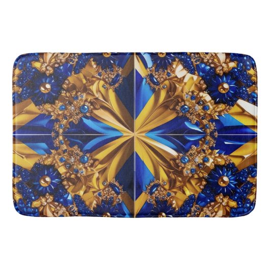 Große Badematte mit schwedischen Farben (Vorderseite)