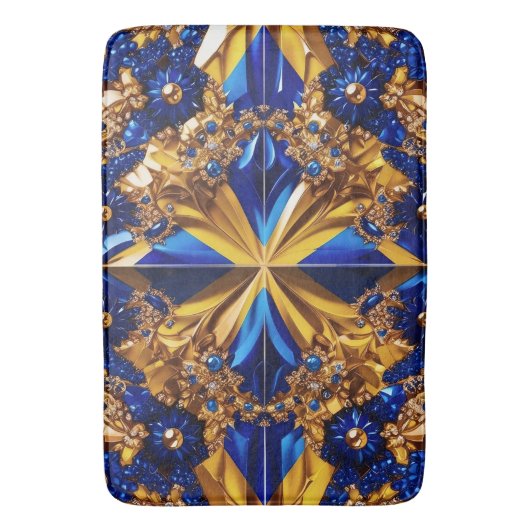 Große Badematte mit schwedischen Farben (Vorderseite Vertikal)