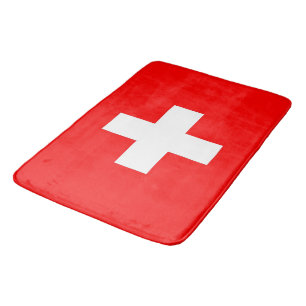 Große Badematte mit Schweizer Flagge