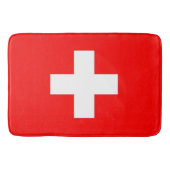Große Badematte mit Schweizer Flagge (Vorderseite)