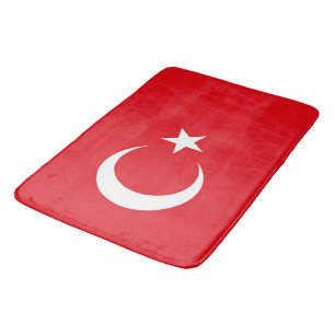Große Badematte mit türkischer Flagge