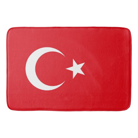 Große Badematte mit türkischer Flagge (Vorderseite)