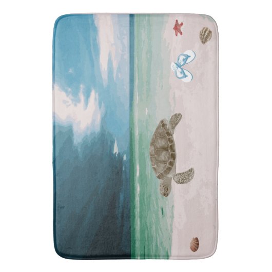 Große Badmatte "des Ozeans" Badematte (Vorderseite Vertikal)