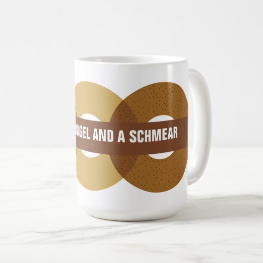 Große Bagel-Tasse Kaffeetasse (VorderseiteRechts)