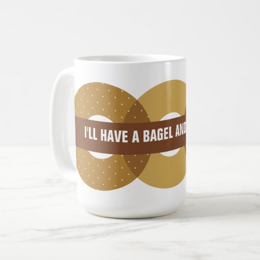 Große Bagel-Tasse Kaffeetasse (Vorderseite Links)