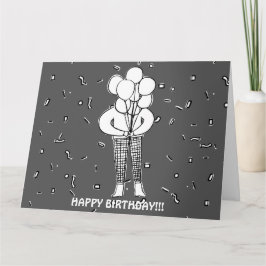 GROSSE BALLOONS UND KONFETTI-KARTE KARTE