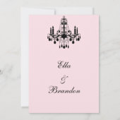 Große Ballroom Wedding Invitation 2 (pink) Einladung (Rückseite)