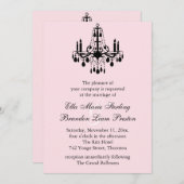 Große Ballroom Wedding Invitation 2 (pink) Einladung (Vorne/Hinten)