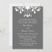 Große Ballroom Wedding Invitation (grau) Einladung (Vorderseite)