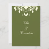 Große Ballroom Wedding Invitation (grün) Einladung (Rückseite)
