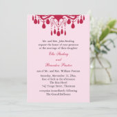 Große Ballroom Wedding Invitation (rot) Einladung (Stehend Vorderseite)