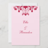 Große Ballroom Wedding Invitation (rot) Einladung (Rückseite)