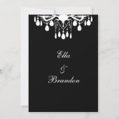 Große Ballroom Wedding Invitation (schwarz) Einladung (Rückseite)