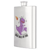 Große Balls von Feuerdinosaurier Meteor Flachmann (Links)