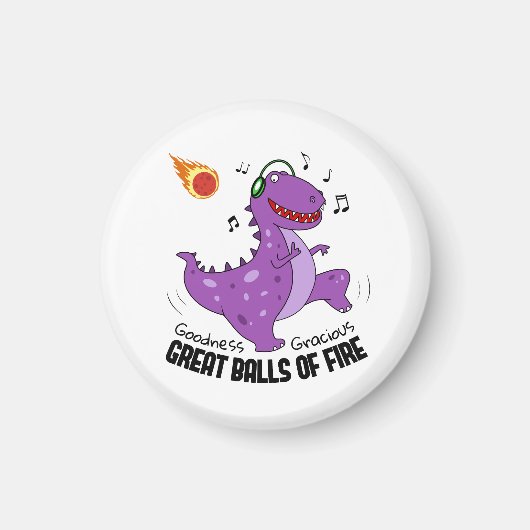 Große Balls von Feuerdinosaurier Meteor Magnet (Vorne)