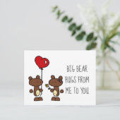 Große Bärenumarmungen Postkarte (Stehend Vorderseite)