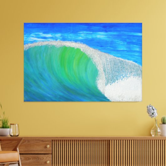 Große Barrel-Welle Leinwanddruck (Insitu (Wohnzimmer))