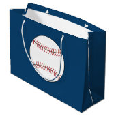 Große Baseball-Geschenktasche Geschenktüte (Rückseite Schrägansicht)