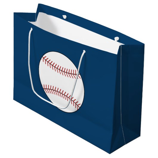 Große Baseball-Geschenktasche Geschenktüte (Vorderseite Schrägansicht)