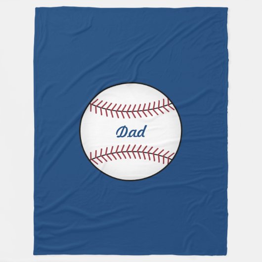 Große Baseball-Wurfdecke Fleecedecke (Vorderseite)