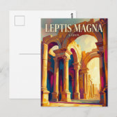 Große Basilika, Leptis Magna Libyen Postkarte (Vorne/Hinten)