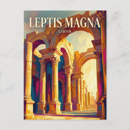 Große Basilika, Leptis Magna Libyen Postkarte (Vorderseite)