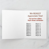 GROSSE Basketball-Trainers-Karten mit ALLEN Dankeskarte (Innenseite)