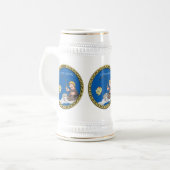 Große Bassangeln auf Eis Bierglas (Vorderseite Links)