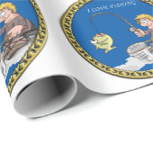 Große Bassangeln auf Eis Geschenkpapier (Rolleneckpunkt)