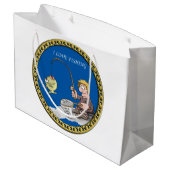 Große Bassangeln auf Eis Große Geschenktüte (Rückseite Schrägansicht)