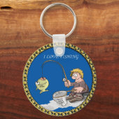 Große Bassangeln auf Eis Schlüsselanhänger (Vorderseite)