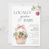 Grosse Bauern Markt Girl Baby Dusche Einladung (Vorderseite)