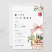 Grosse Bauern Markt Girl Baby Dusche Einladung (Vorderseite)