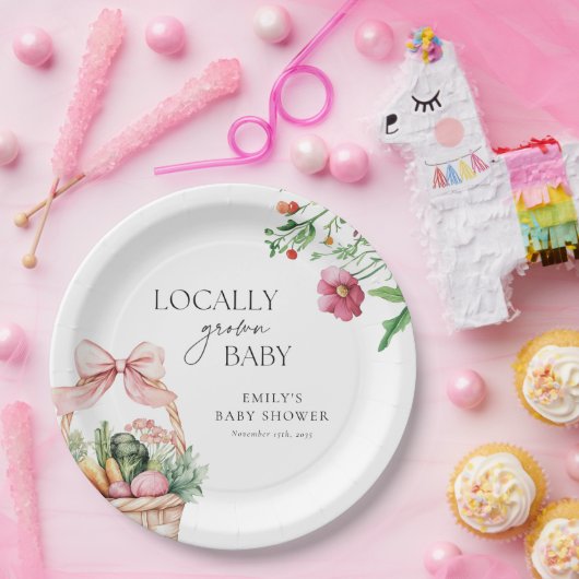 Grosse Bauern Markt Girl Baby Dusche Pappteller (Party)