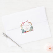 Grosse Bauern Markt Girl Baby Dusche Quadratischer Aufkleber (Umschlag)