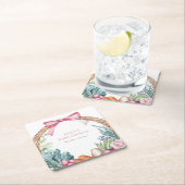 Grosse Bauern Markt Girl Baby Dusche Rechteckiger Pappuntersetzer (Vor Ort)