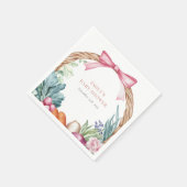 Grosse Bauern Markt Girl Baby Dusche Serviette (Ecke)