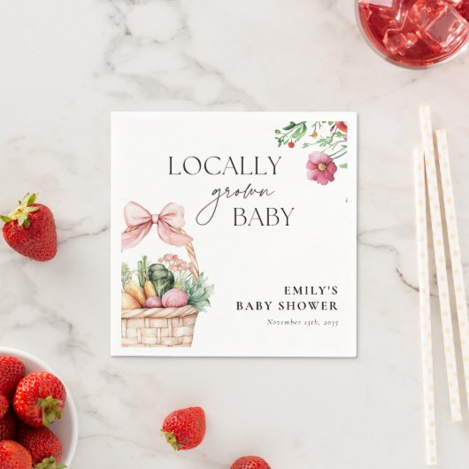 Grosse Bauern Markt Girl Baby Dusche Serviette (Beispiel)